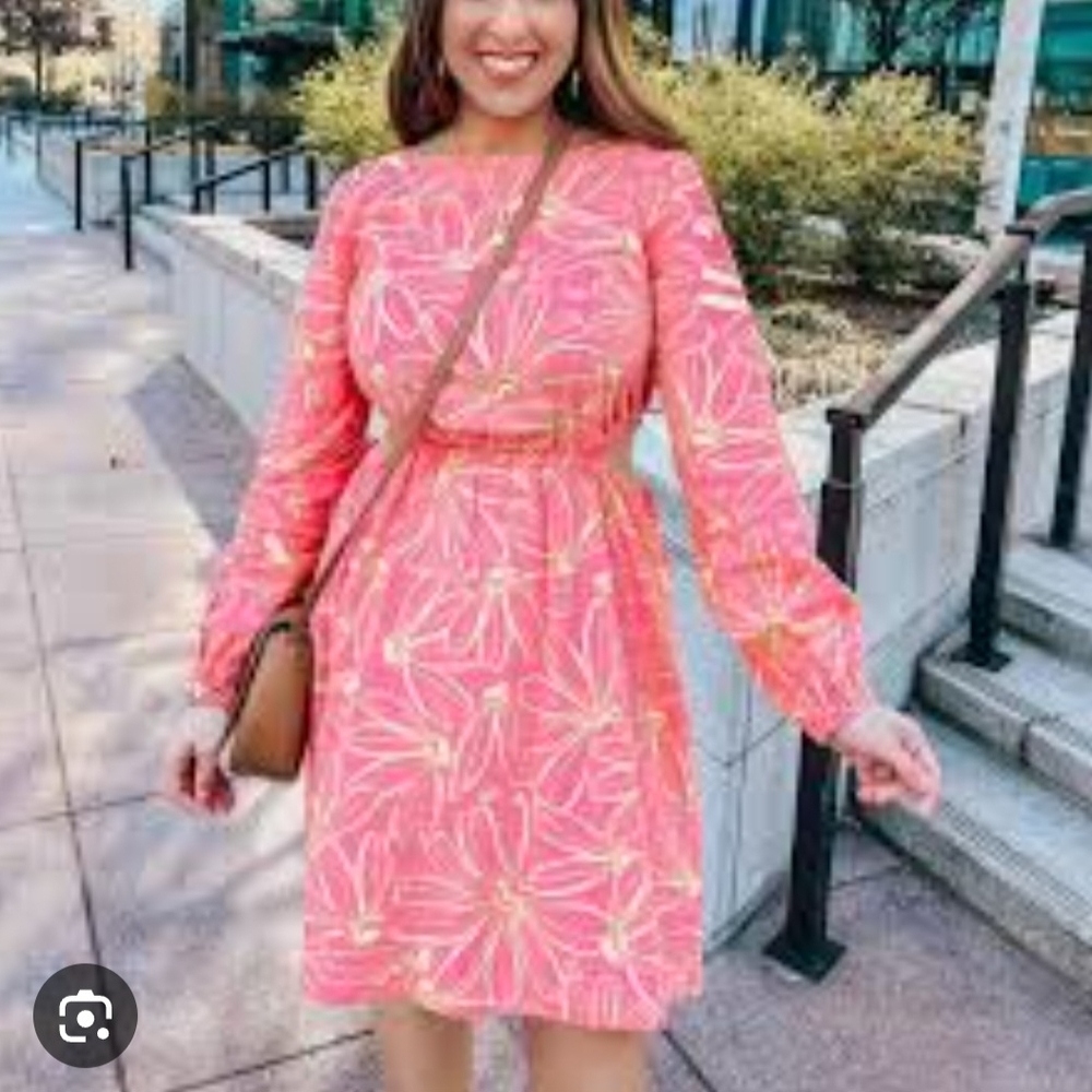 Universal Thread Pink And Yellow Patterned Dress - image 1